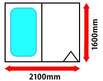 2100mm×1600mm