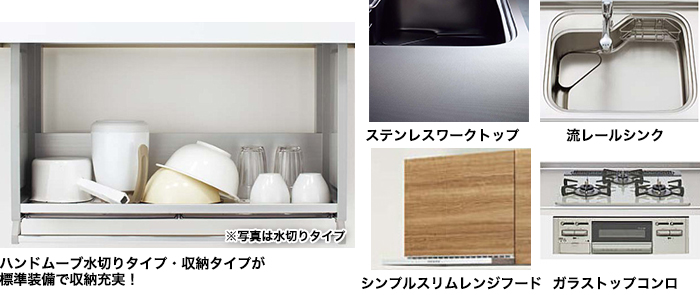 システムキッチン　ステディア　I型 収納プラン 機能紹介