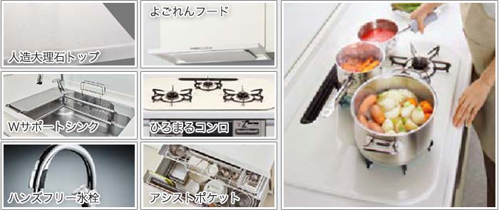 システムキッチン アレスタ おすすめプラン 機能紹介